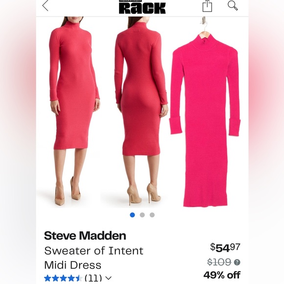 Steve Madden Pink Sweater Dress - Picture 8 of 8